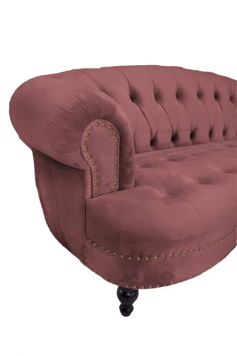 Canapea Clara, Roz, 210x70x80 cm [4]