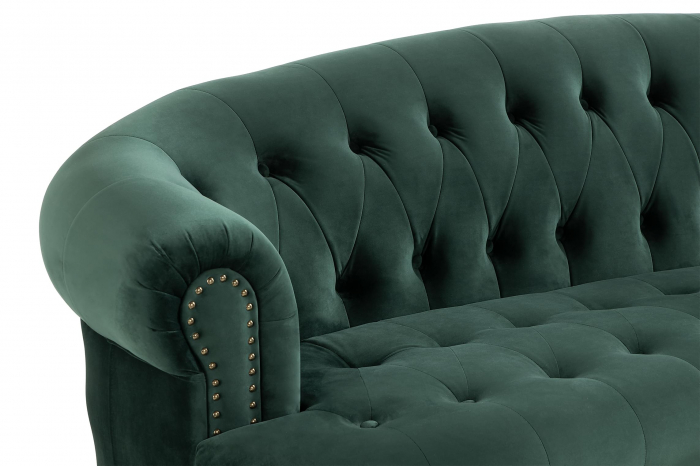 Canapea Clara, Verde inchis, 210x70x80 cm [5]