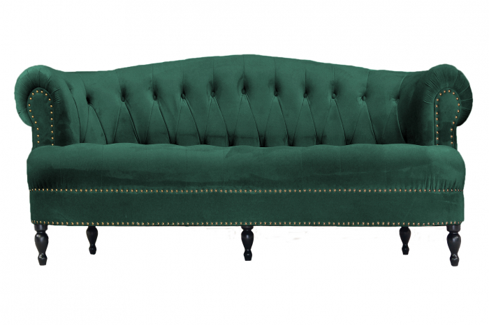 Canapea Clara, Verde inchis, 210x70x80 cm [9]