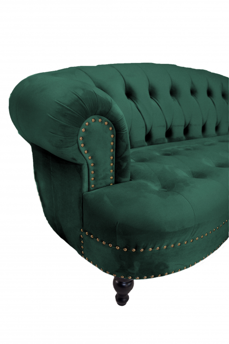 Canapea Clara, Verde inchis, 210x70x80 cm [8]