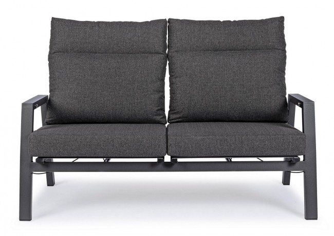 Canapea Kledi, Aluminiu, Negru, 152x81x98 cm [4]