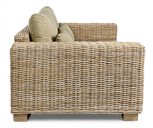 Canapea Leandro, Lemn de mango, Maro, 190x97x72 cm [4]