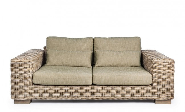 Canapea Leandro, Lemn de mango, Maro, 190x97x72 cm [3]