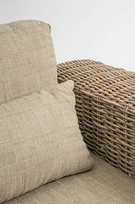 Canapea Leandro, Lemn de mango, Maro, 220x97x72 cm [7]