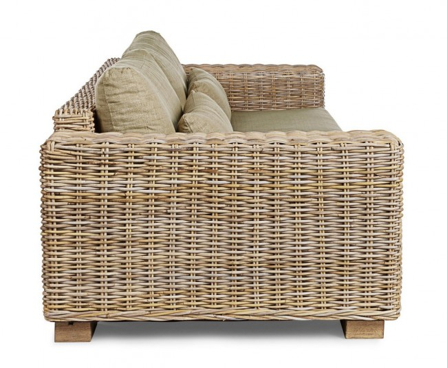 Canapea Leandro, Lemn de mango, Maro, 220x97x72 cm [5]