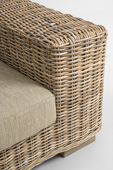 Canapea Leandro, Lemn de mango, Maro, 220x97x72 cm [6]