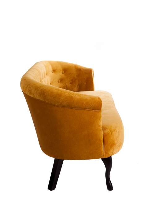 Canapea Mada, Galben, 140x74x68 cm [4]