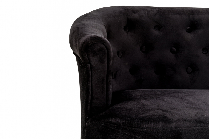 Canapea Mada, Negru, 140x74x68 cm [6]