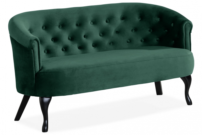 Canapea Mada, Verde inchis, 140x74x68 cm [5]
