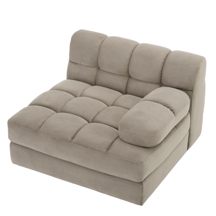 Canapea modulară Dean savona greige velvet - Dreapta, Dims: W. 92 | D. 95 | H. 68 | SD. 69 | SH. 42 | AH. 54  (CM) [5]