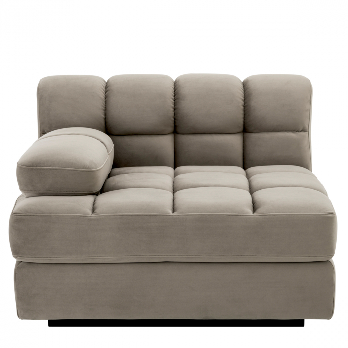 Canapea modulară Dean savona greige velvet - Stânga, Dims: W. 92 | D. 95 | H. 68 | SD. 69 | SH. 42 | AH. 54  (CM) [3]