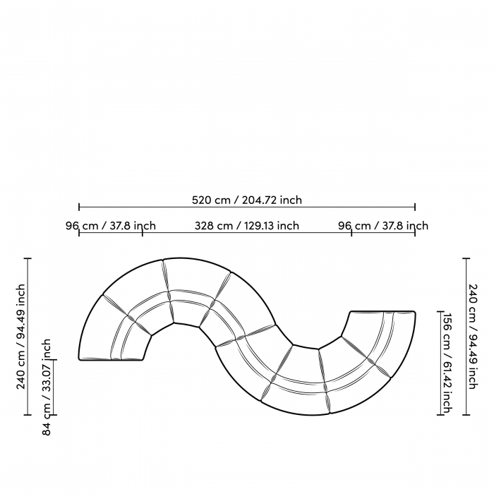 Canapea modulară Lindau colț interior lyssa off-white, Dims: W. 107 | D. 100 | H. 68 | SD. 49 | SH. 42  (CM) [11]