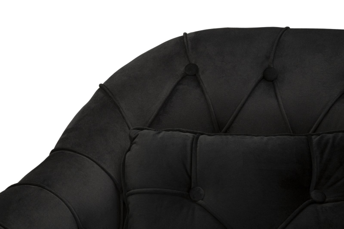 Canapea neagra Budapest cu perne 130x83x91 cm [6]