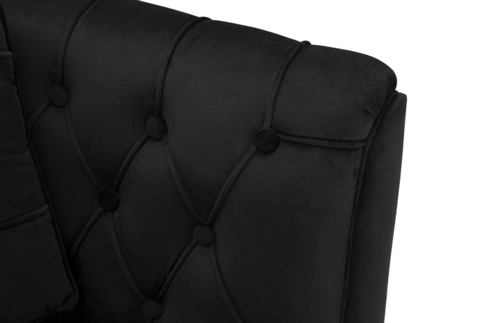 Canapea neagra Budapest cu perne 130x83x91 cm [7]