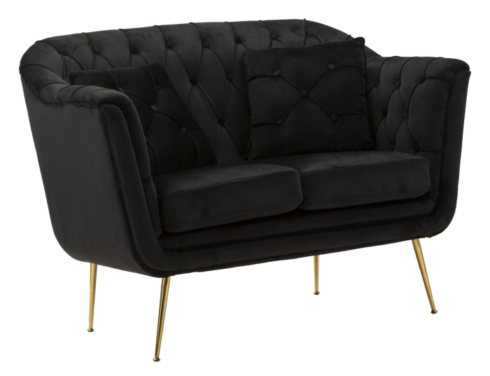 Canapea neagra Budapest cu perne 130x83x91 cm [1]