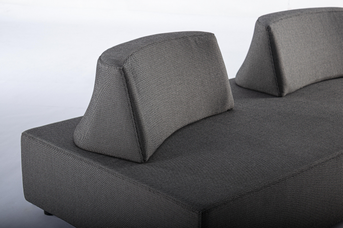 Canapea pentru exterior PIPER, aluminiu_stofa, gri, 200 cm [9]