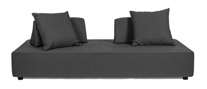 Canapea pentru exterior PIPER, aluminiu_stofa, gri, 200 cm