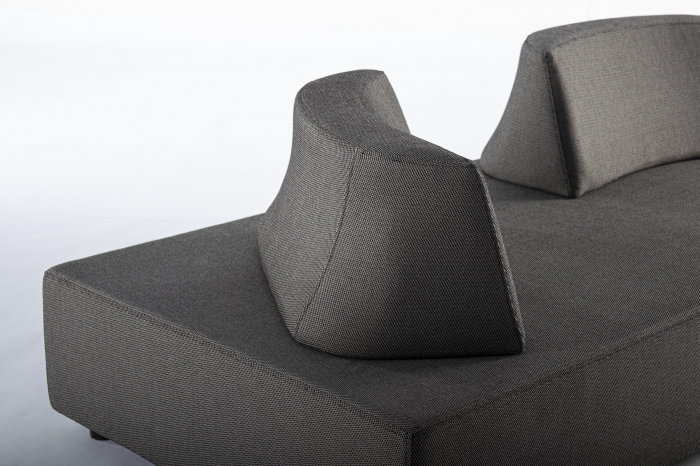 Canapea pentru exterior PIPER, aluminiu_stofa, gri, 200 cm [10]