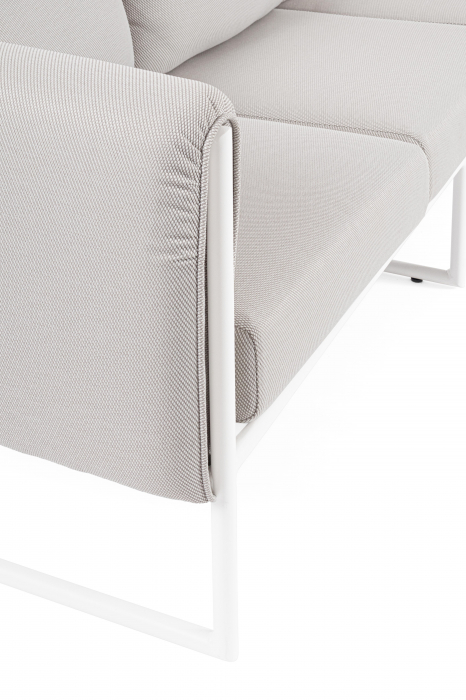 Canapea Pixel, Poliester/Aluminiu, Gri, 186x74x72 cm (gold) [5]