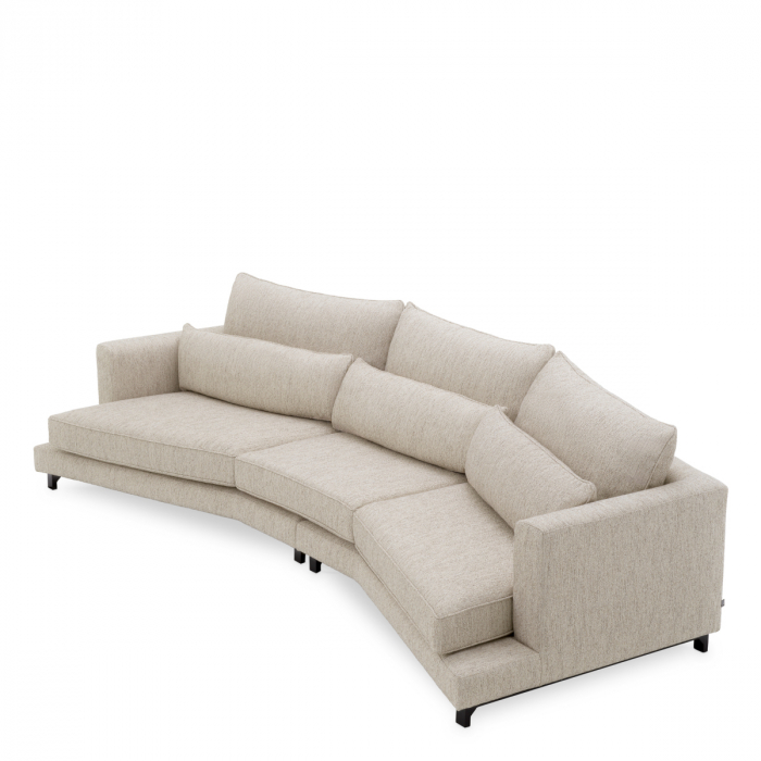 Canapea Savarana splendoare gri deschis, Dims: W. 360 | D. 125 | H. 65 | SD. 64 | SH. 40 | AH. 65  (CM) [6]