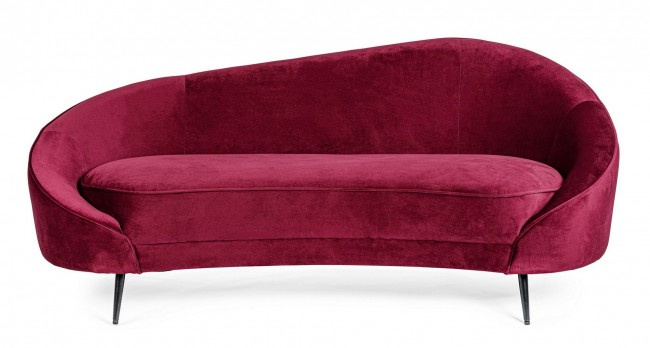 Canapea Seraphin Wine, Catifea, Burgund, 183x85x80 [3]
