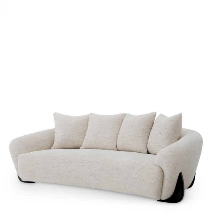 Canapea Siderno scoica off-white, Dims: W. 230 | D. 126 | H. 67 | SD. 71 | SH. 42 | AH. 54.5  (CM) [1]