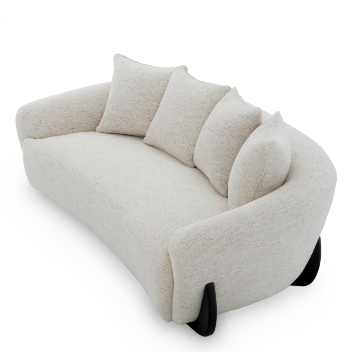 Canapea Siderno scoica off-white, Dims: W. 230 | D. 126 | H. 67 | SD. 71 | SH. 42 | AH. 54.5  (CM) [5]