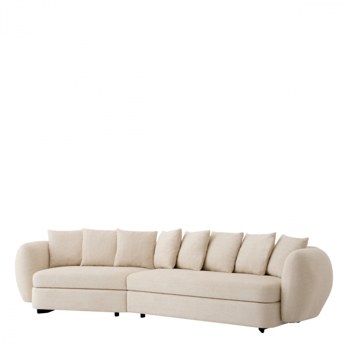Canapea Sidney nuoro bej, Dims: W. 314 | D. 123 | H. 68 | SD. 73 | SH. 45 | AH. 68  (CM) [5]