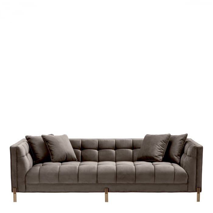 Canapea Sienna catifea gri savona, Dims: W. 231 | D. 95 | H. 68 | SD. 72 | SH. 43  (CM) [9]