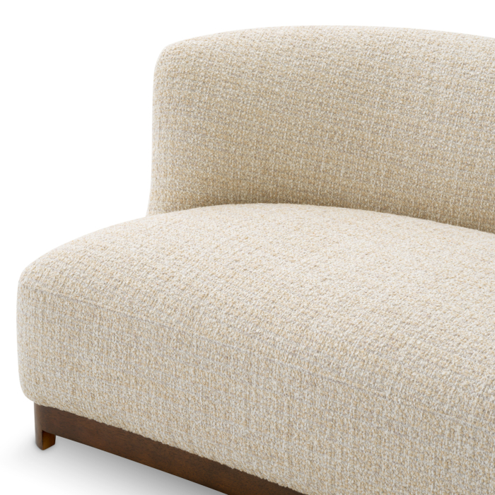 Canapea Stelvio finisaj nuc Winslow bej chenille |W. 232 | D. 100 | H. 74 | SD. 70 | SH. 45 cm  [5]