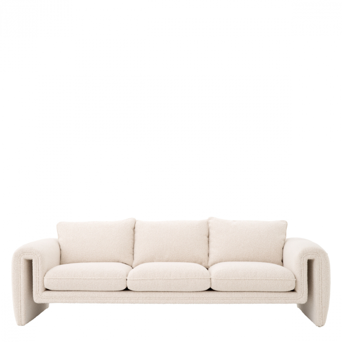 Canapea Tondo bouclé crem, Dims: W. 230 | D. 91.5 | H. 76 | SD. 63 | SH. 45 | AH. 60  (CM) [3]