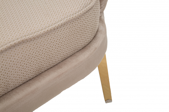 Canapea Vienna Plus, Lemn/Fier/Stofa, Crem/Auriu, 78x136x76 cm [5]