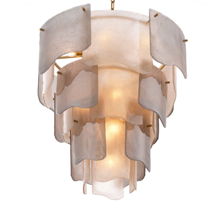 Candelabru, Asinara L din sticlă fumurie, finisaj din alamă cu aspect vintage, Dims: Ø 83 | H. 83  (CM) [3]