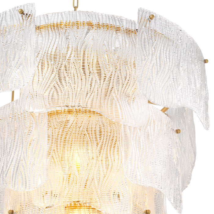 Candelabru, Asinara L sticla transparenta texturata [5]
