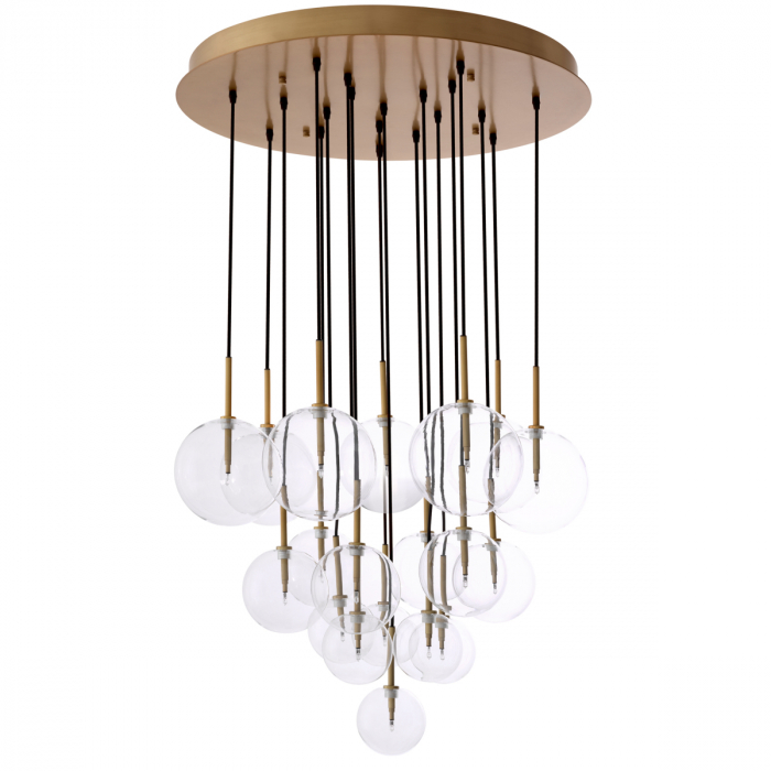 Candelabru, Aulani, finisaj din alamă cu aspect vintage, Dims: Ø 80 | min H. 125 | max H. 200 | Adjustable (CM) [4]