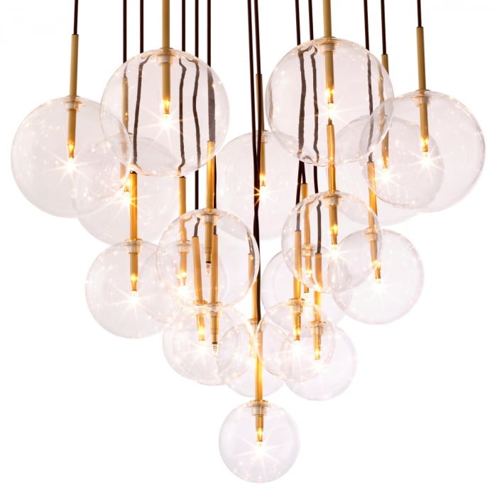 Candelabru, Aulani, finisaj din alamă cu aspect vintage, Dims: Ø 80 | min H. 125 | max H. 200 | Adjustable (CM) [5]