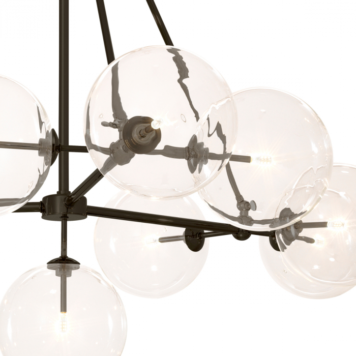 Candelabru, Bermude din sticlă transparentă, finisaj bronz, Dims: Ø 140 | H. 90  (CM) [4]