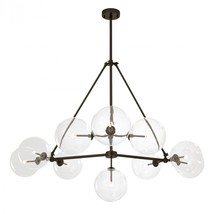 Candelabru, Bermude din sticlă transparentă, finisaj bronz, Dims: Ø 140 | H. 90  (CM) [3]