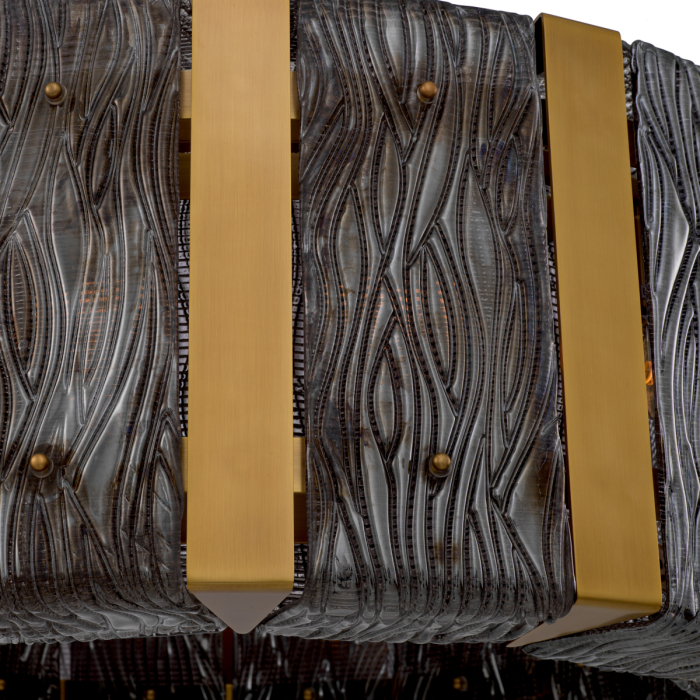 Candelabru Elysian cu finisaj alama antica, sticla fumurie |Ø 91 | H. 65 cm  [3]