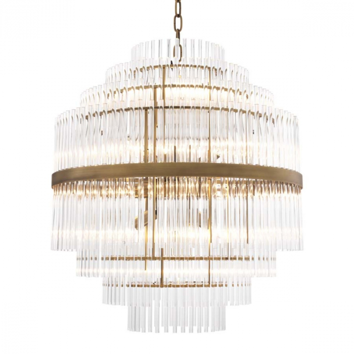 Candelabru, Est, finisaj din alamă cu aspect vintage, Dims: Ø 60 | H. 68  (CM) [1]