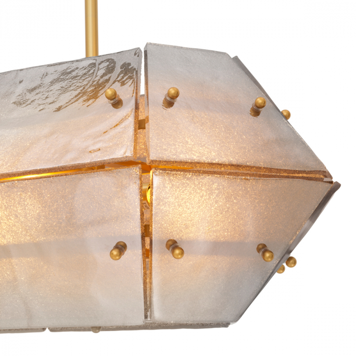 Candelabru, Ferrucci, finisaj din alamă cu aspect vintage, Dims: W. 130 | D. 40 | H. 30  (CM) [5]