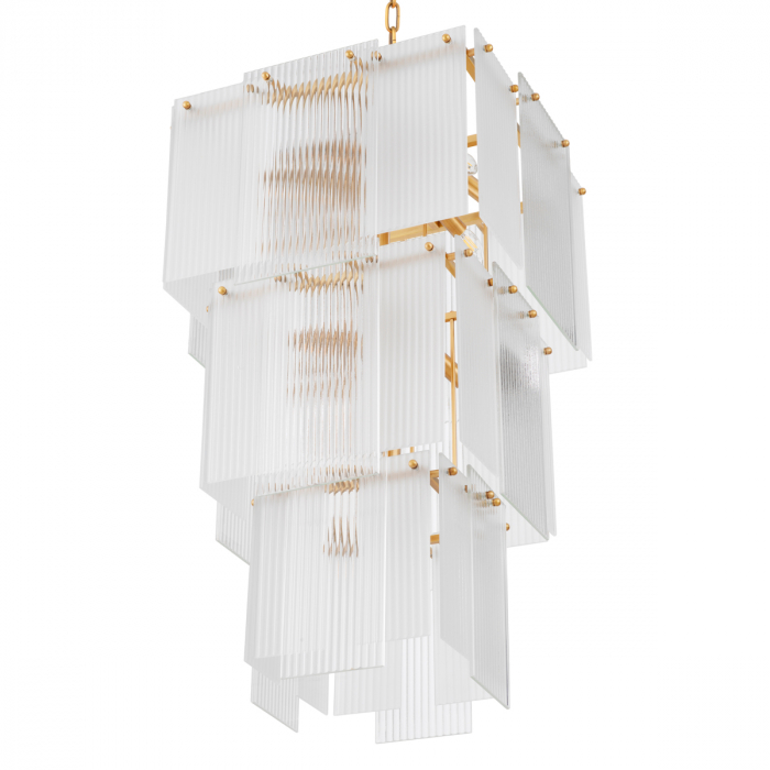  Candelabru, Giardano din sticlă transparentă și mată finisaj alamă antică, Dimensiuni: W. 63 | D. 63 | H. 100   [5]