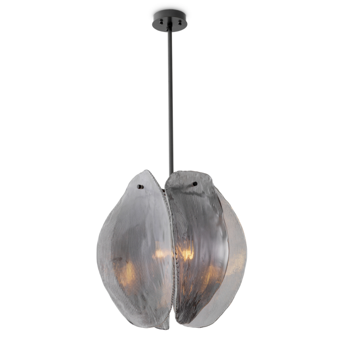 Candelabru Hibis cu finisaj bronz, sticla fumurie [3]