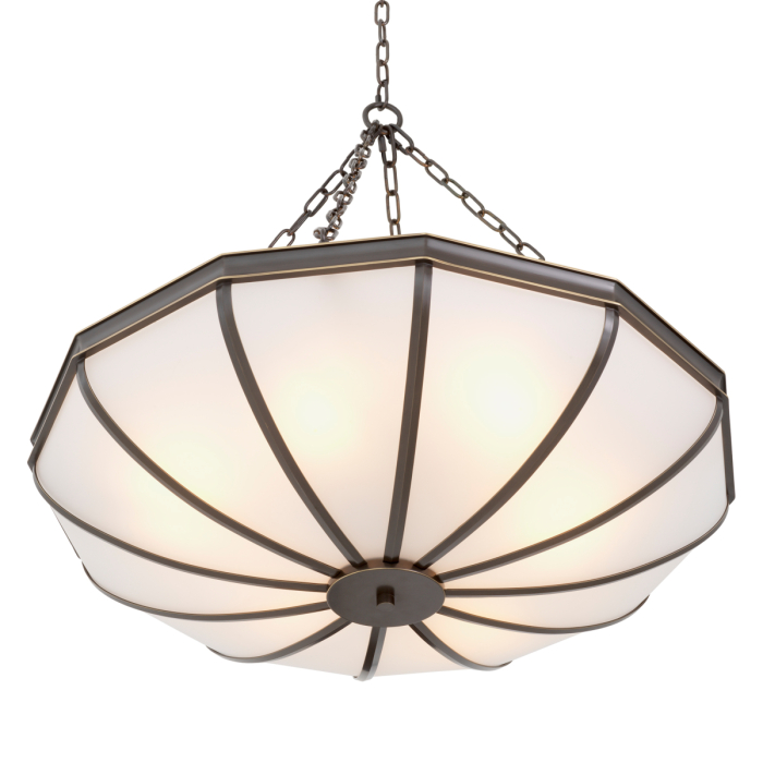 Candelabru Jenkins L cu finisaj bronz, sticla alba |W. 80 | D. 80 | H. 19 cm  [5]