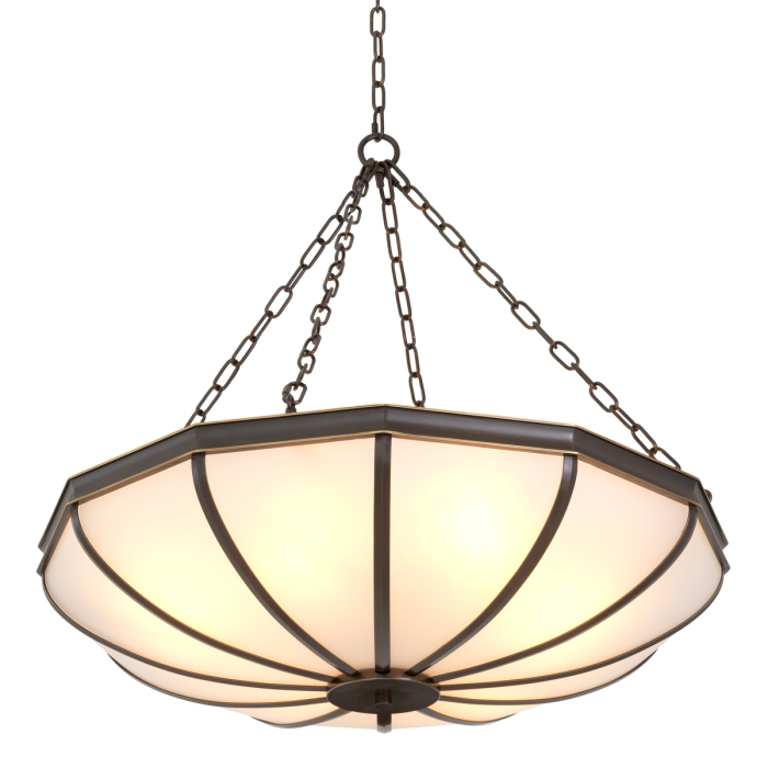 Candelabru Jenkins L cu finisaj bronz, sticla alba |W. 80 | D. 80 | H. 19 cm  [3]
