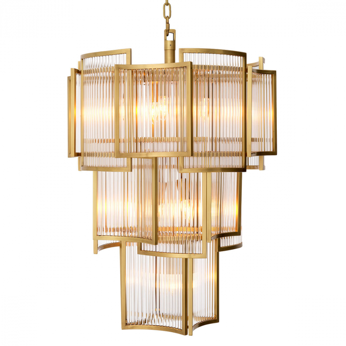 Candelabru, Jet Set, finisaj din alamă cu aspect vintage [1]