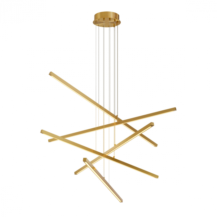 Candelabru, Kimpton, finisaj din alamă cu aspect vintage, Dims: Ø 120 | H. 260 | Adjustable (CM) [1]