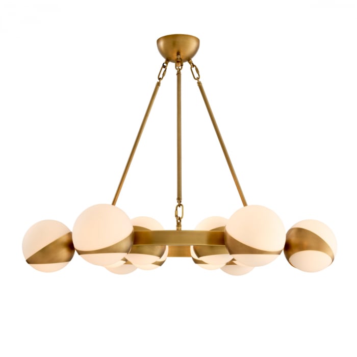 Candelabru, Piazetta, finisaj din alamă cu aspect vintage, Dims: Ø 96 | H. 73  (CM) [6]