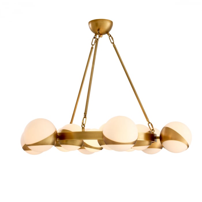 Candelabru, Piazetta, finisaj din alamă cu aspect vintage, Dims: Ø 96 | H. 73  (CM) [5]