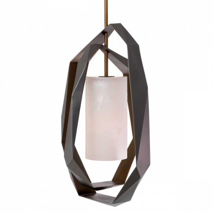 Candelabru, Santos Double finisaj gunmetal, alabastru, Dims: W. 51 | D. 42 | H. 76  (CM) [3]